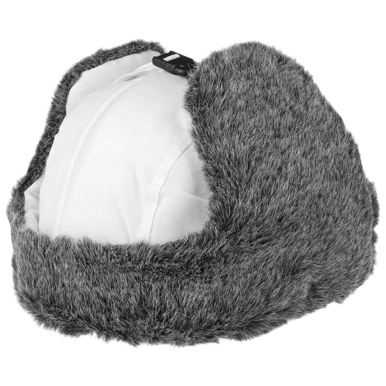Chapeaushop Chapka Eco Polar Lapeer Bonnet d'aviateur pour Femme Bonnet pour l'hiver (M (56-57 cm) - Blanc)