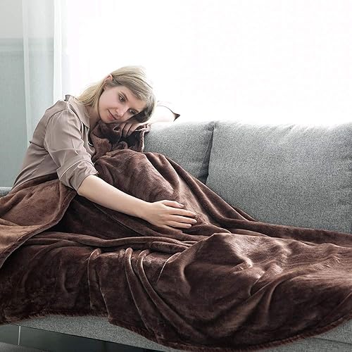 Miniatura 3 de MOONLIGHT20015 Manta de vellón tamaño Queen  Manta supersuave y mullida para sofá y sofá  Mantas y mantas ligeras de lujo de microfibra mullida de