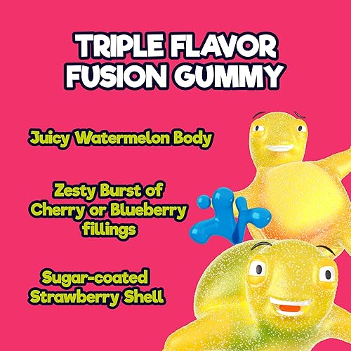 Miniatura 3 de ChewzMe Turtlz - Gomitas rellenas de gelatina y aperitivos afrutados - Gomitas en forma de tortuga y caramelo masticable en varios sabores - 8 onzas