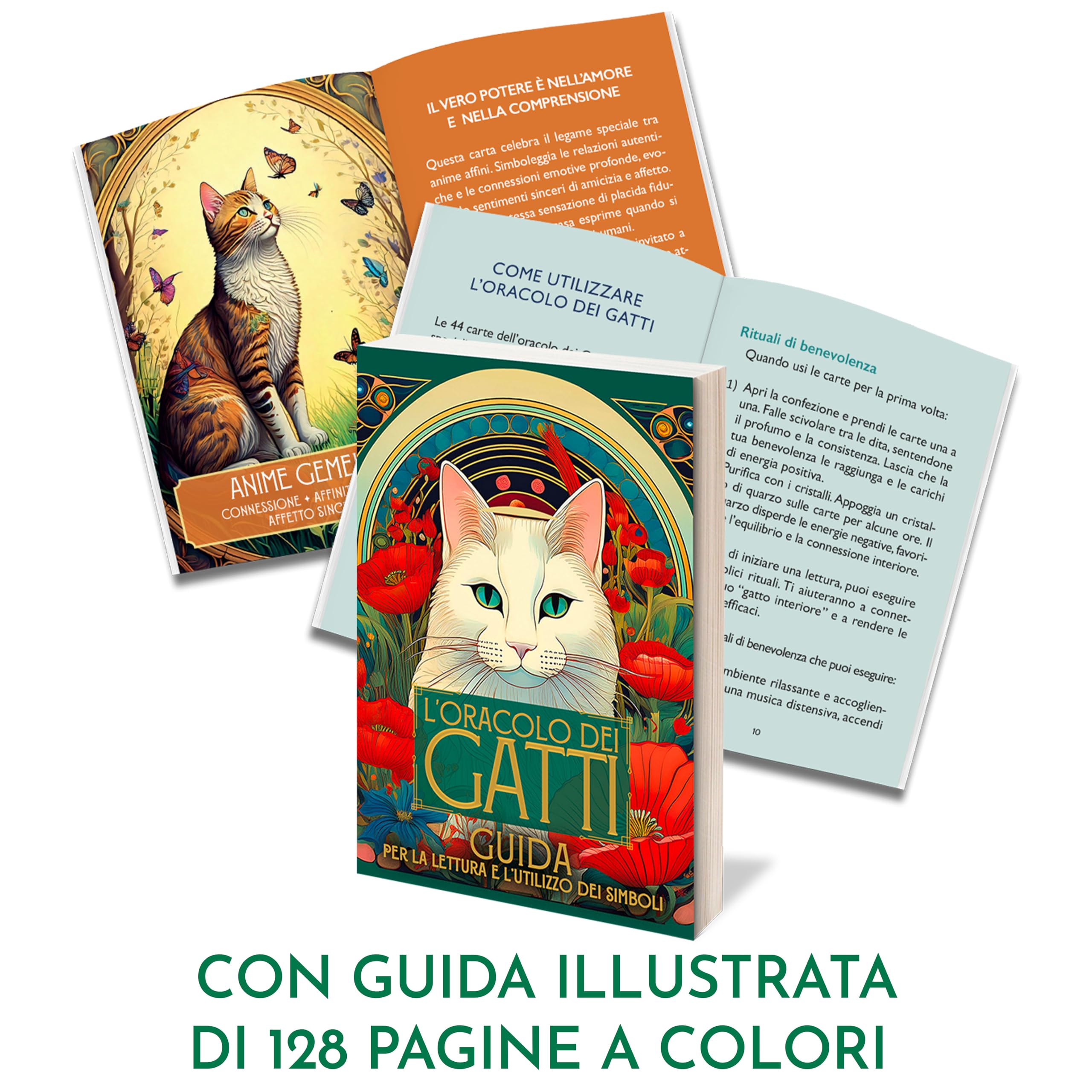 L'oracolo dei Gatti 44 Carte con Guida illustrata