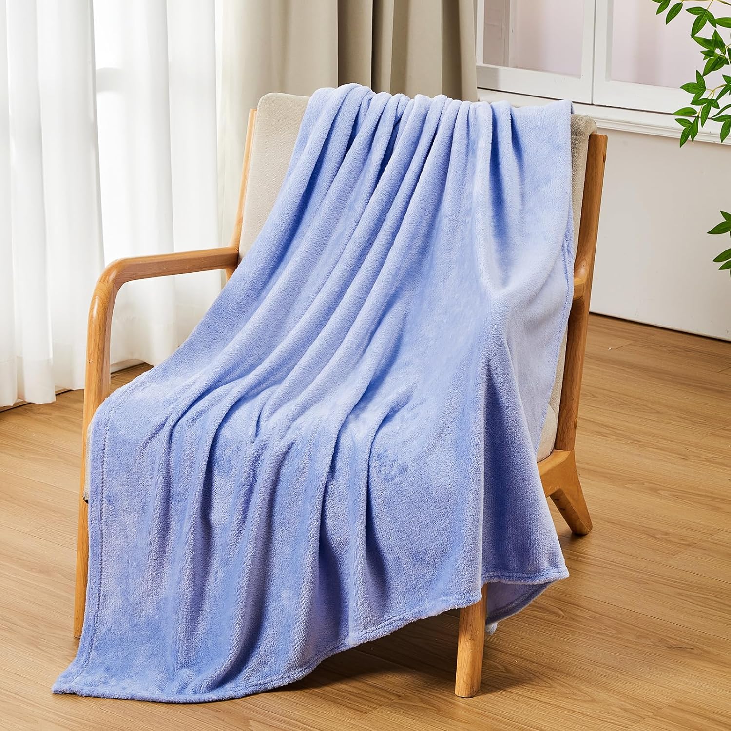 Tinideya 12 Pcs Flannel Fleece Throw Blanket Bulk 50 x 60 Inch Soft Fleece Blanket Warm Throw Blankets Coral Blankets for Couch Sofa Home Wedding Gifts Season (Blue Purple) - Image 6