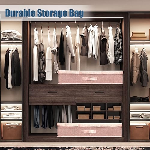 Miniatura 6 de Contenedores de almacenamiento debajo de la cama, paquete de 3, contenedores de almacenamiento grandes debajo de la cama con tapas, plegables y