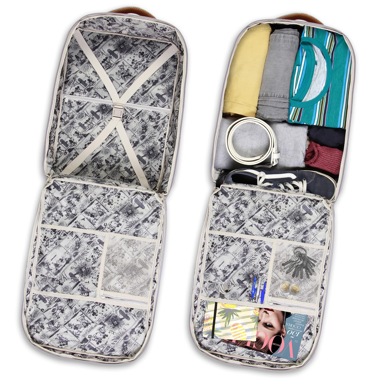 Disney Plecak unisex Mercury Cabin Bag (1 szt.), Wielokolorowa Myszka Miki, Underseat 40x20x25cm, Plecak Mercury