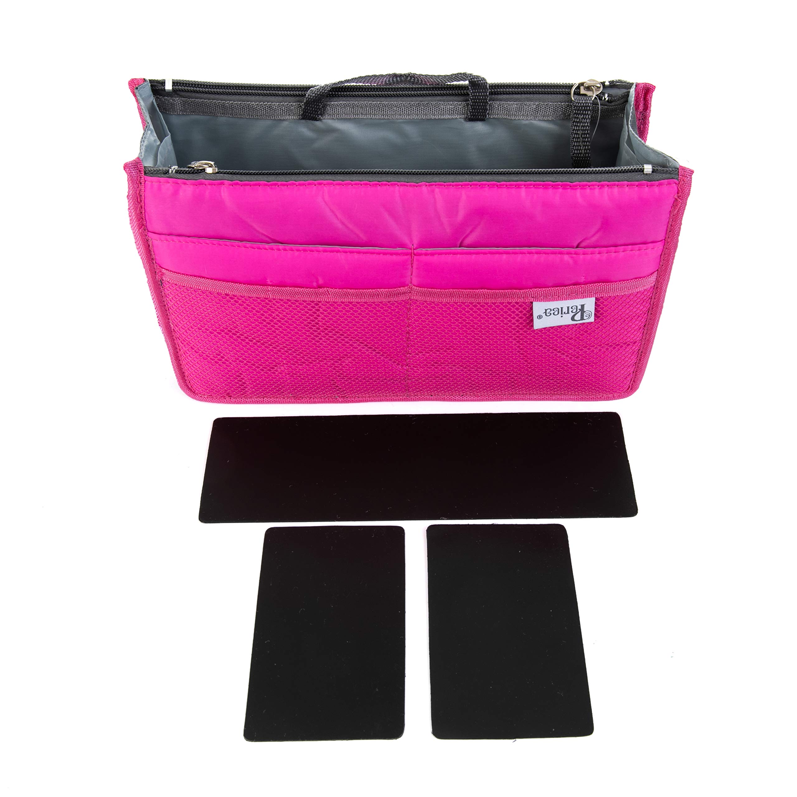 Periea Bright Pink 'Chelsy' Premium Handbag Organiser Insert: Structured Travel Pouch For Tote Bag, Purse Insert For Efficient Bag Organisation - Small,