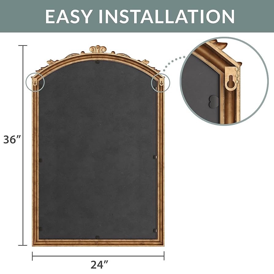 Amazon.com: Barnyard Designs Vintage Gold Mirror - Ornate