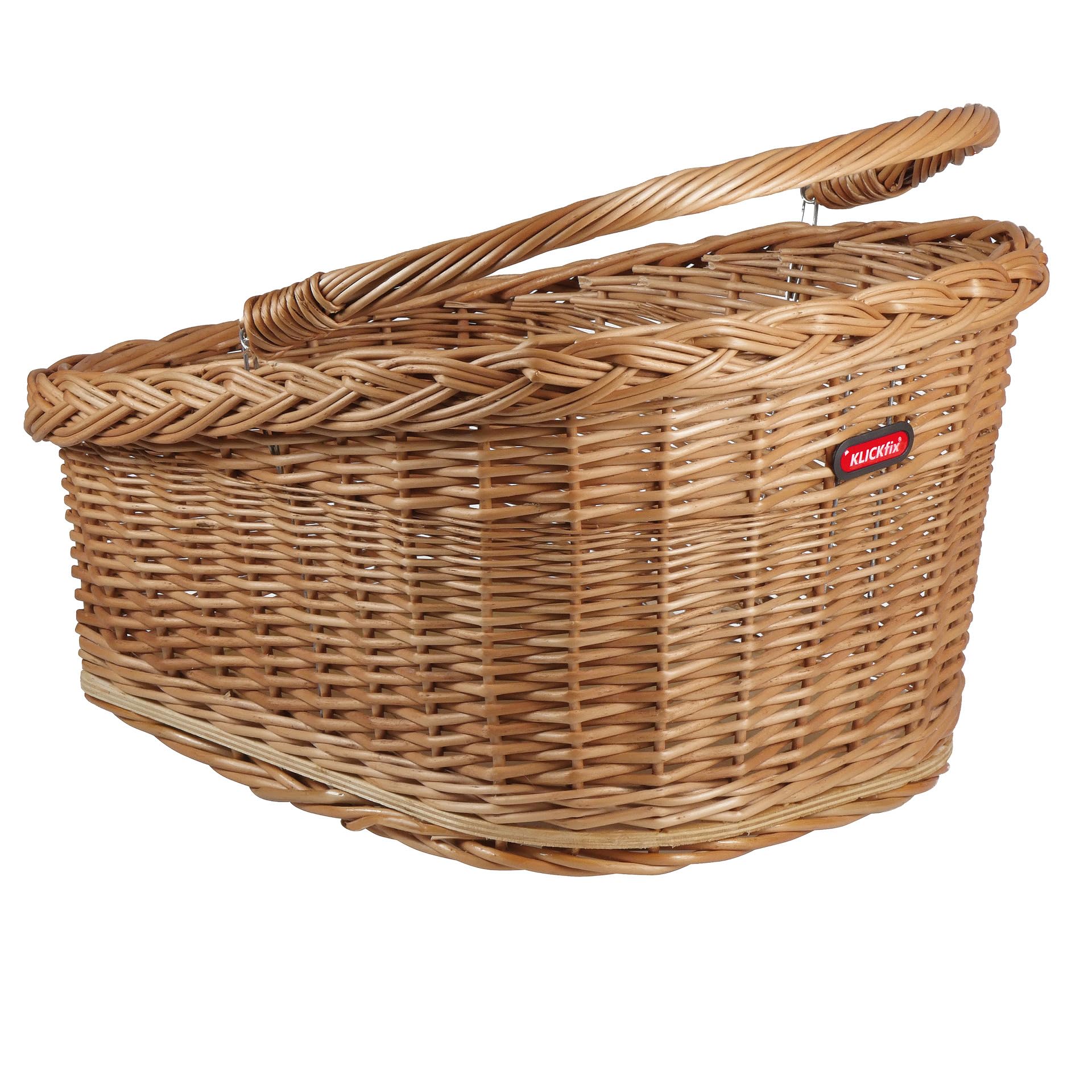 Klickfix Unisex – Erwachsene Hinterrad-Weidenkorb-2128053610 Hinterrad-Weidenkorb, schwarz, 47x37x26cm