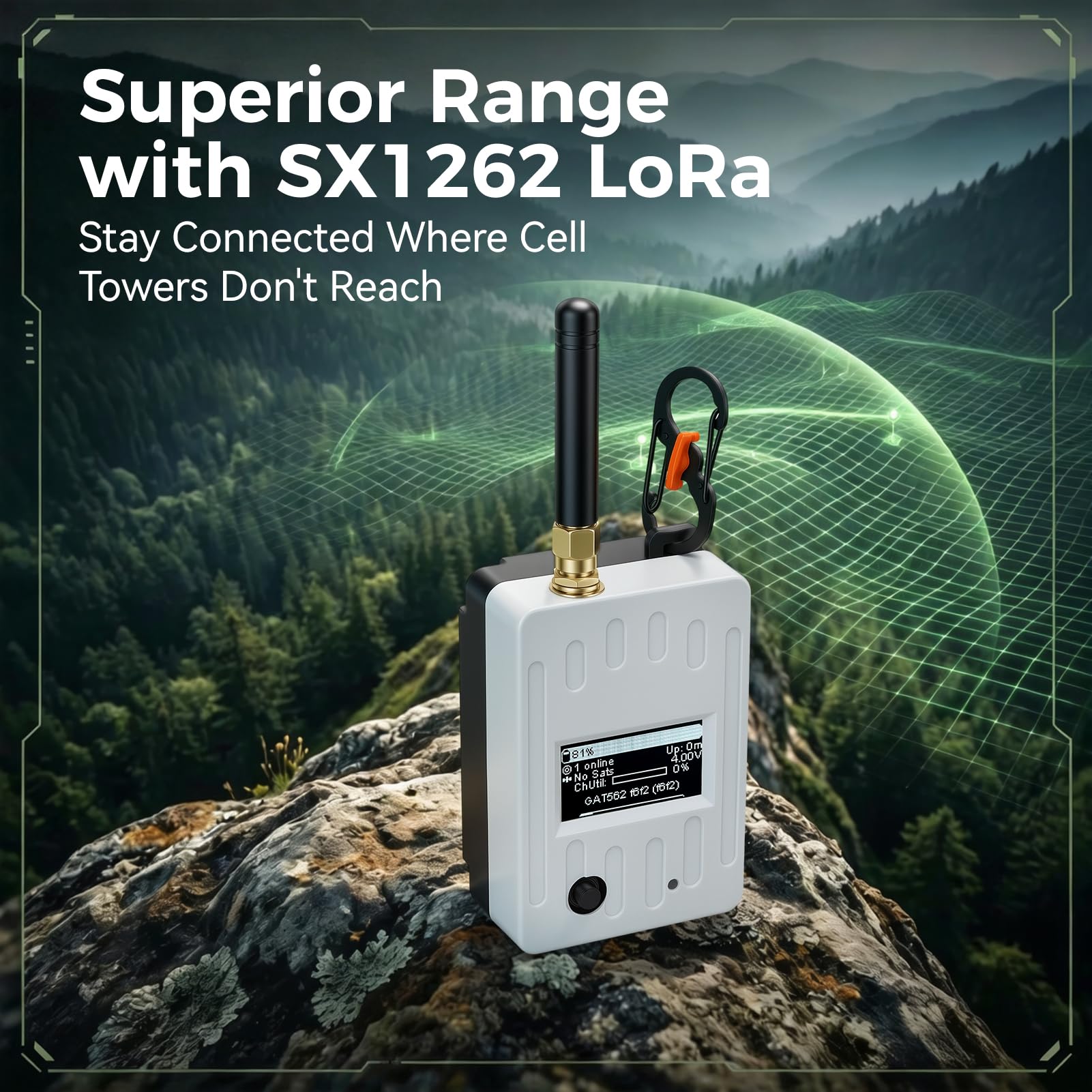 GAT562 Mesh Tracker Pro, nRF52840 LoRa Node, Meshtastic (Blanc)