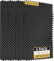 Vista 24 de Paquete de 15 paneles hexagonales de espuma a prueba de sonido para paredes, paneles acústicos de 12" x 11" x 0.35" de alta densidad que absorben