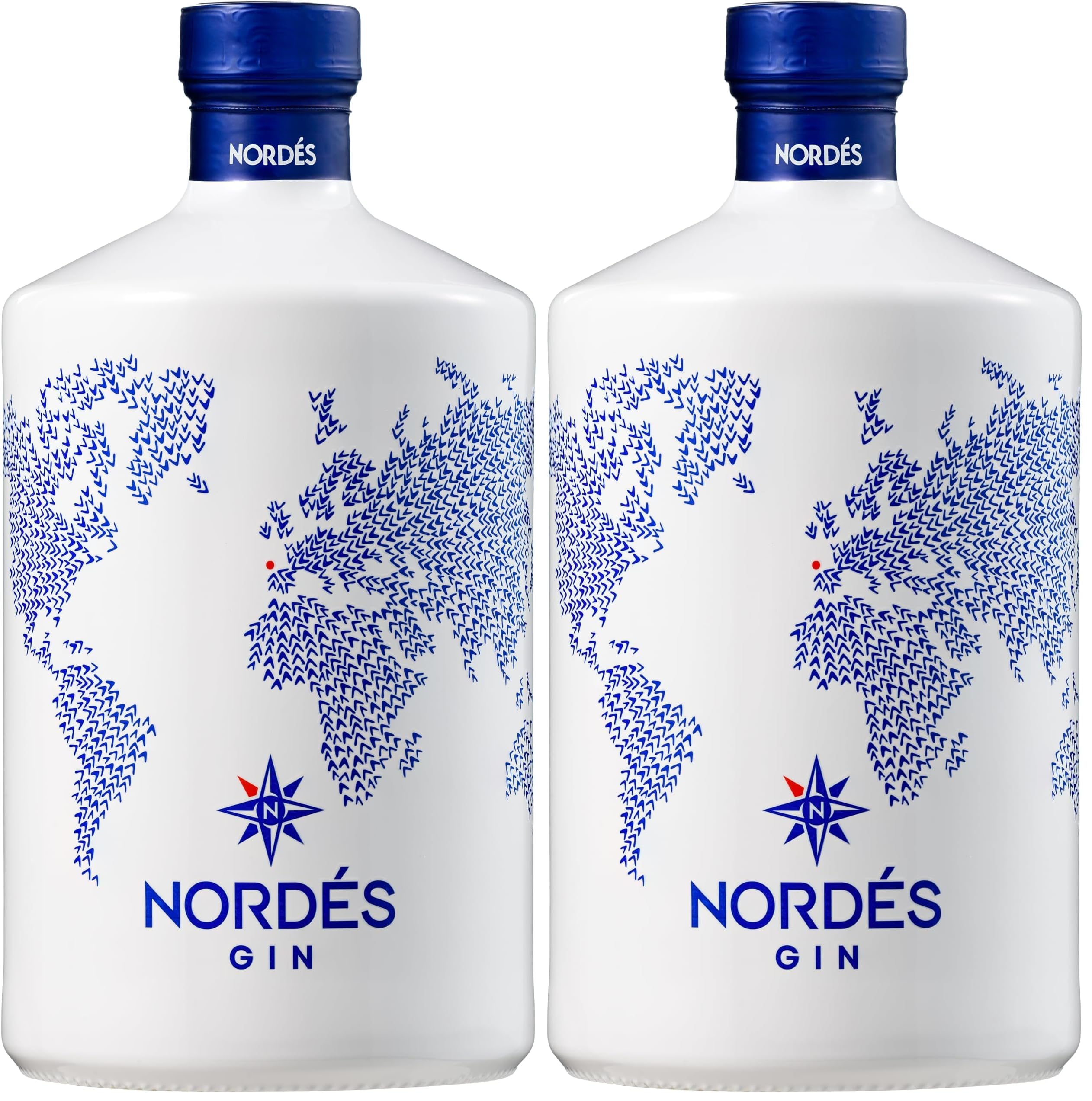 Nordés, Ginebra premium, 1 botella 70 cl (Paquete de 2)