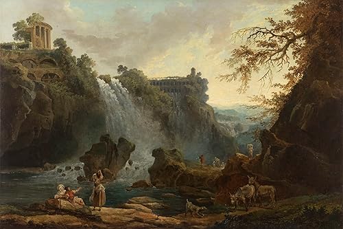 Miniatura 1 de 24x36 gallery poster, The Tivoli Waterfalls (1776) by Hubert Robert