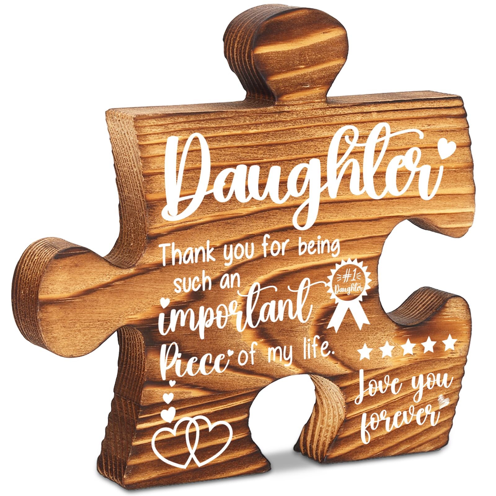 Appreciation Gift for Daughter, Best Daughter Gifts from Mom and Dad, Friendship Gift from Mom and Dad for Birthday, Love You Forever Farmhouse Decorative Signs & Plaques-DMZ09