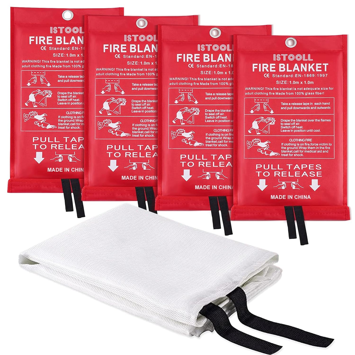 Buy ISTOOLL Fire Blanket for Home, Fiberglass Emergency Fire Blanket