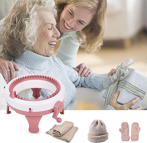 Miniatura 2 de awagas Máquina de tejer, máquina de tejer de 48 agujas con contador de filas, máquina de tejer automática circular inteligente, kit de máquinas de