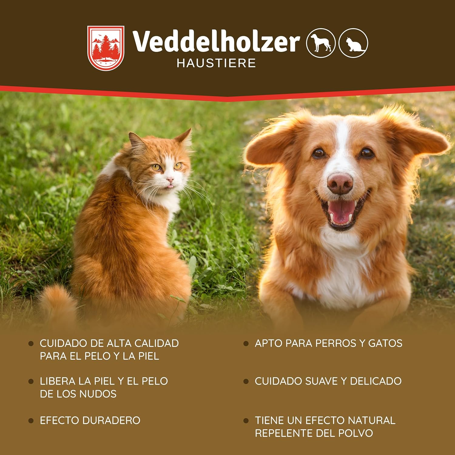 Veddelholzer 250 ml Detangler Spray Dogs Coconut for Hair Care for Dogs and Cats. Detangling Spray for Puppies, Fur, Accessories for Cats, Perfumes for Cats 7
