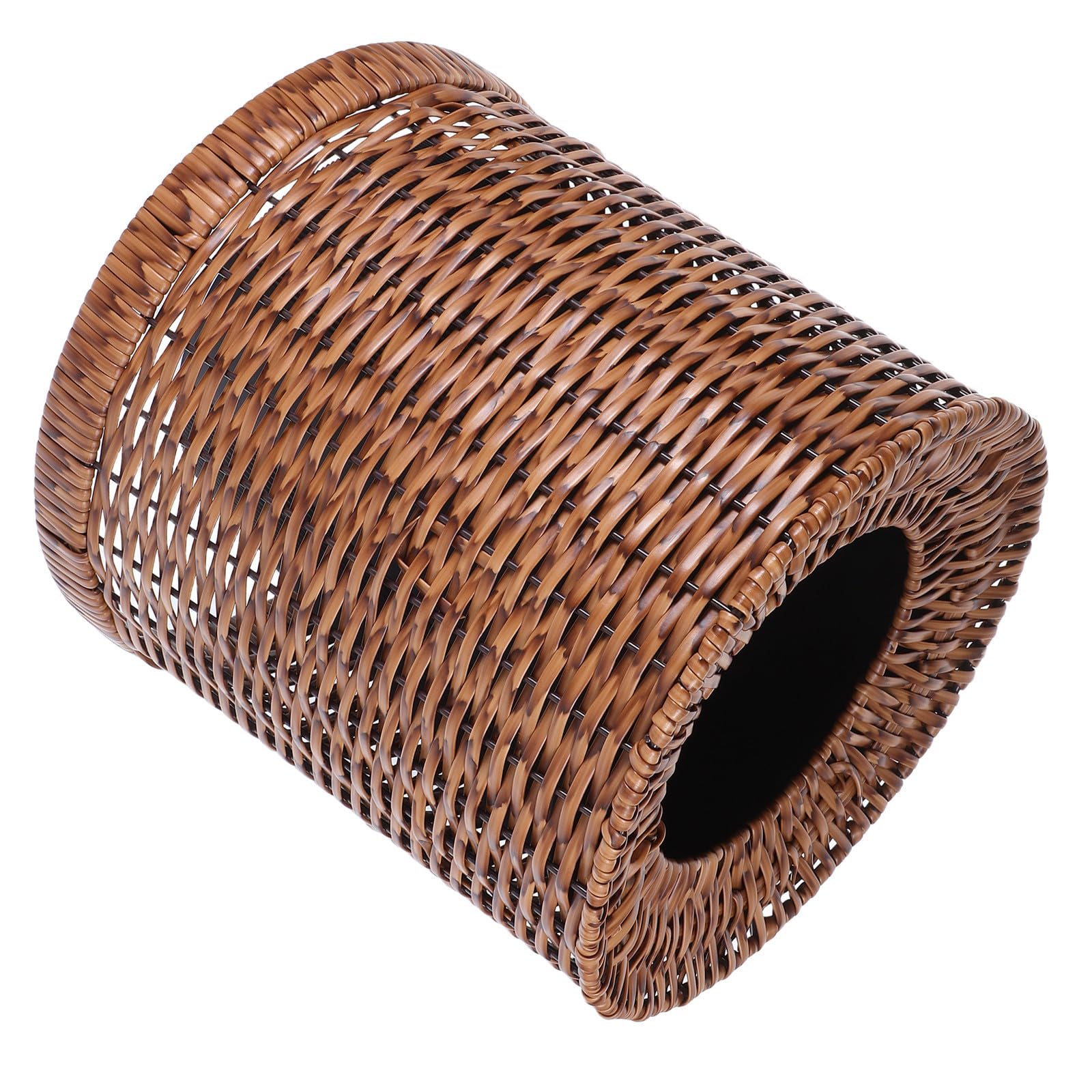 Supvox Retro Mülleimer mit Doppelwand im Rattan Look für Zuhause und Büro