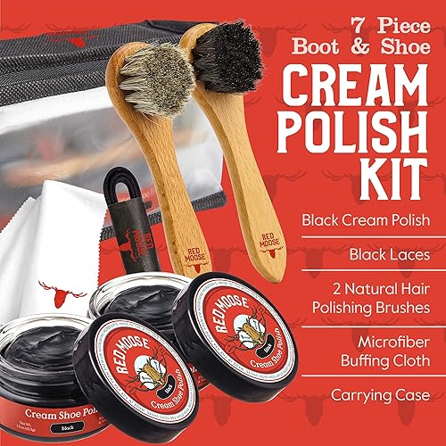 Miniatura 2 de RED MOOSE Esmalte en crema prémium para botas y zapatos, fabricado en los Estados Unidos Kit de 8 piezas negro