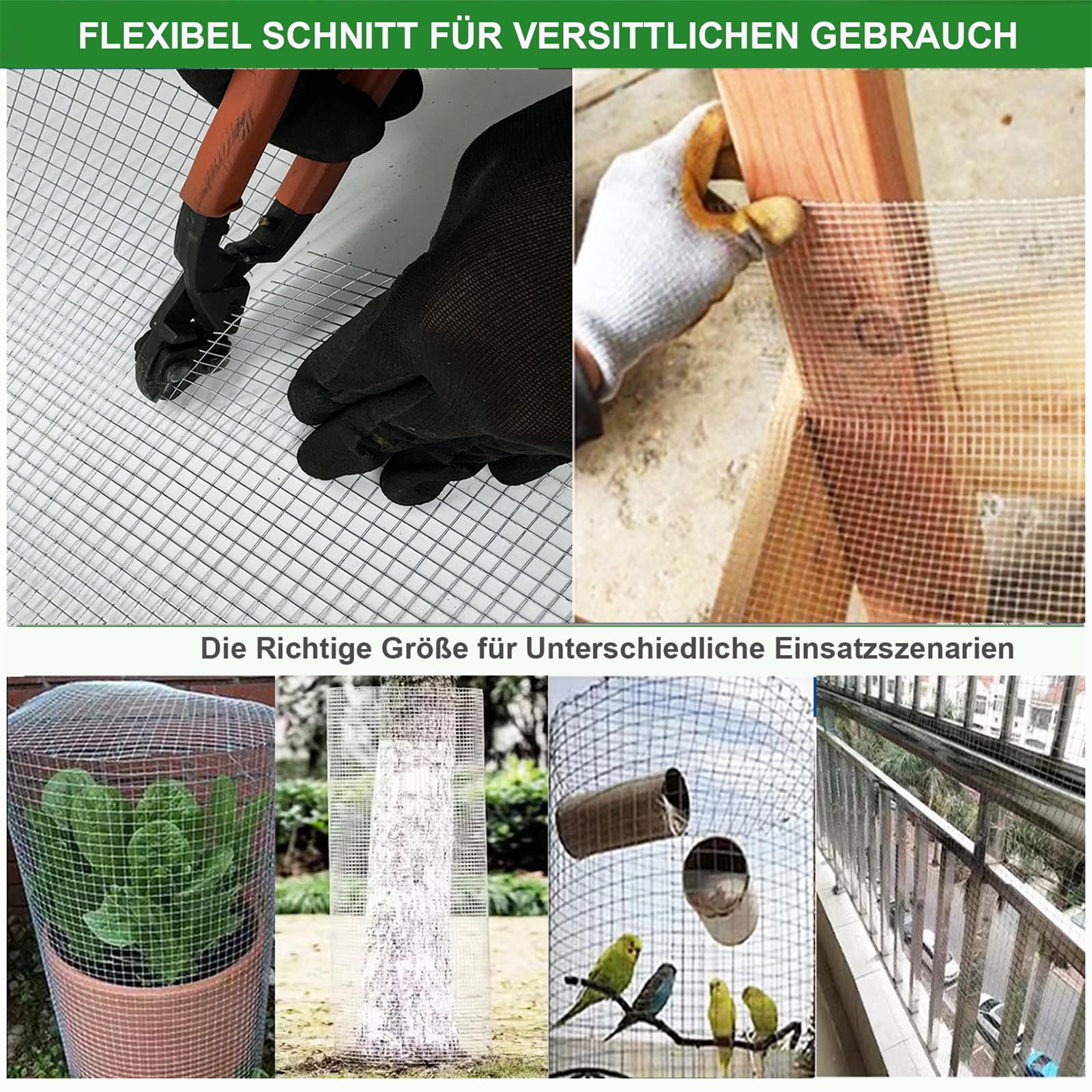 Wühlmausgitter 1m x 10m, Volierendraht 12.7mm x 12.7mm, Maschendraht Drahtgitter verzinkt, Metallgitter als Hasendraht Kaninchendraht Hühnerdraht, 0,7mm