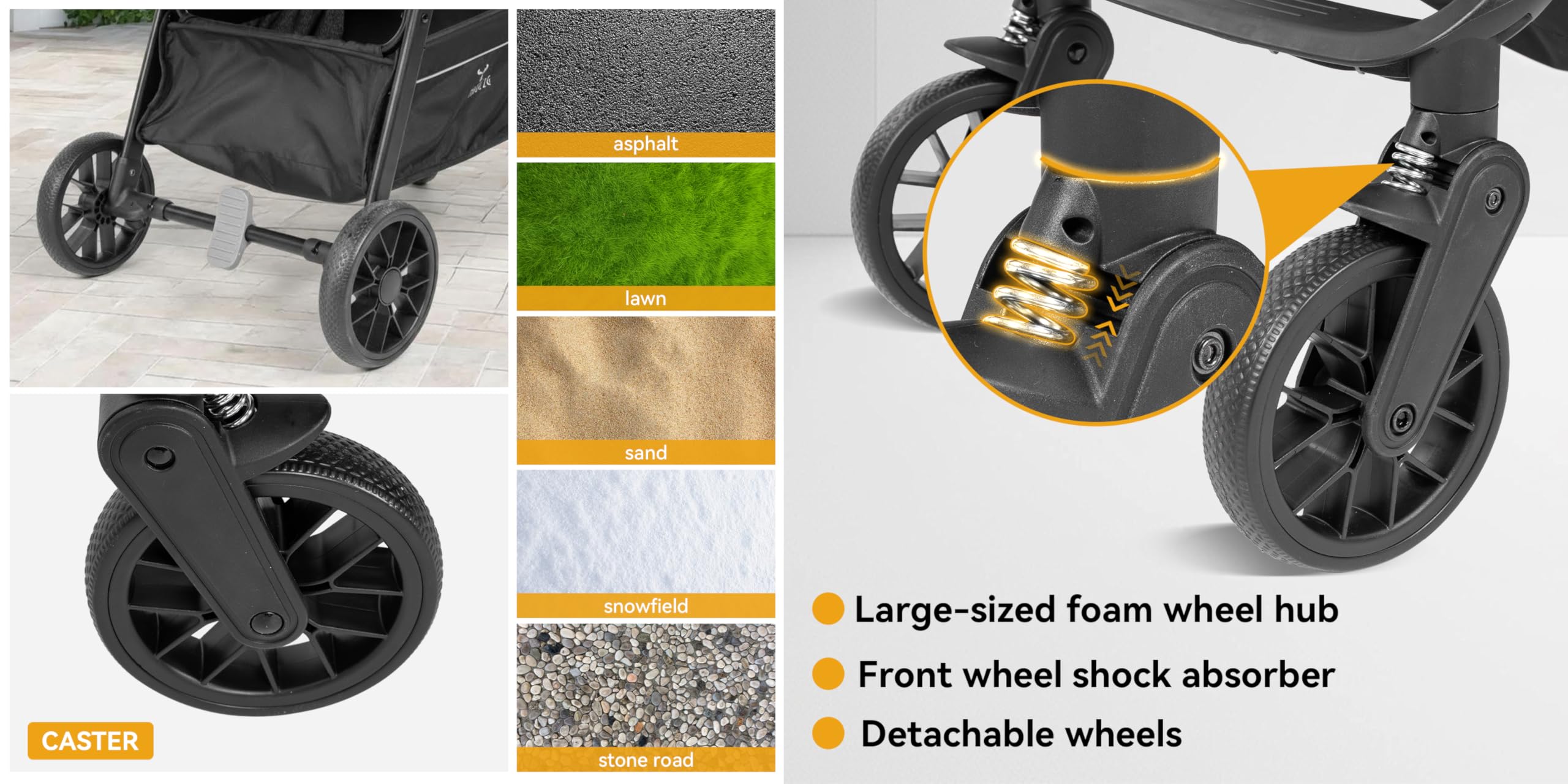 MoLi Ultraleggero Passeggino di Soli 4,6 kg, Carrozzina per Neonati Fino a 15 kg, Passeggino da Viaggio con Posizione Sdraiata Regolabile, Passeggino Compatto Portatile Pieghevole (A8 Black)