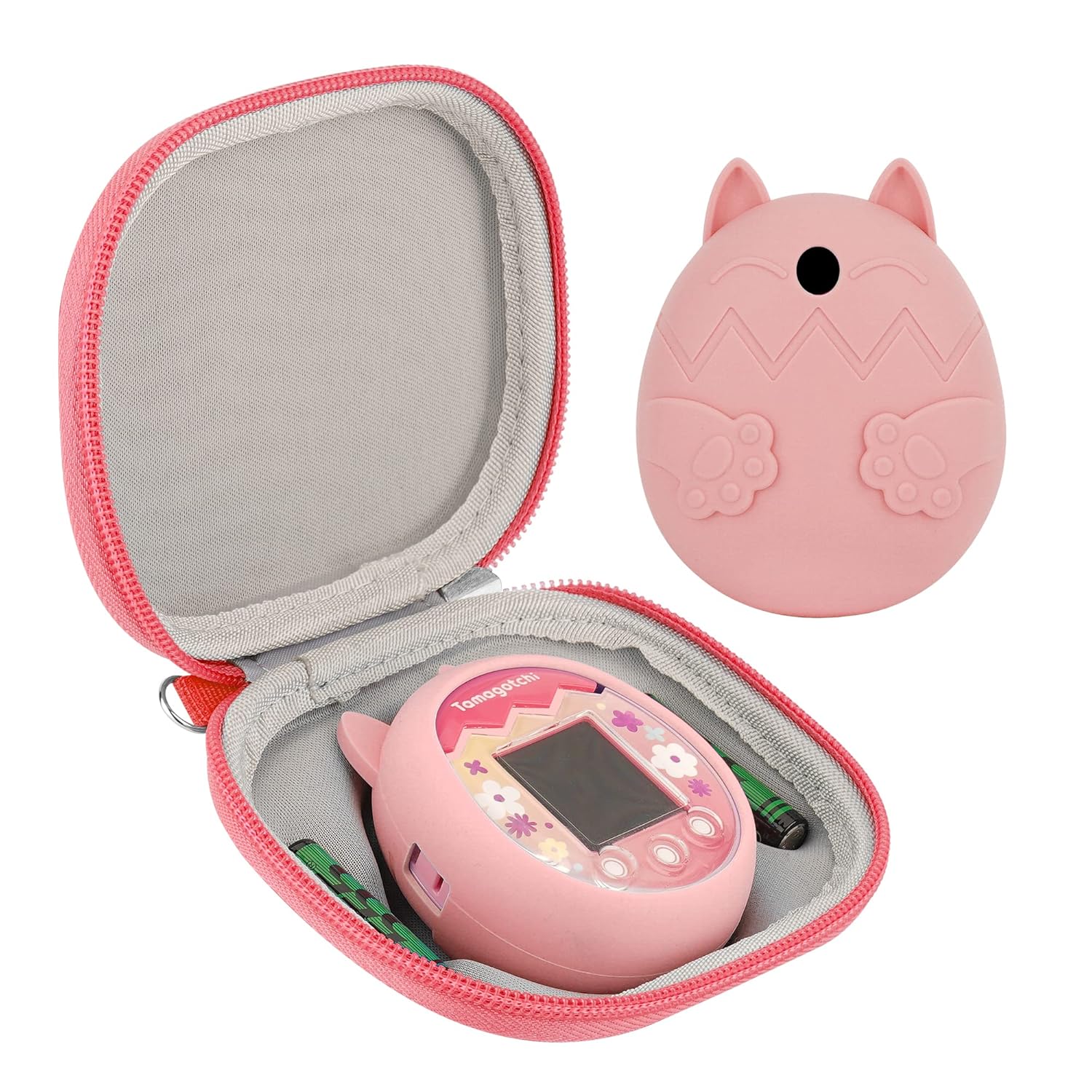 Tamagotchi Accessories FIOPAZ Large Carrying Case And Silicone Case For Tamagotchi Paradise, Drop-Proof Protective For Tamagotchi Paradise Accessories With Body Cover, Lid Tamagotchi Paradise Case