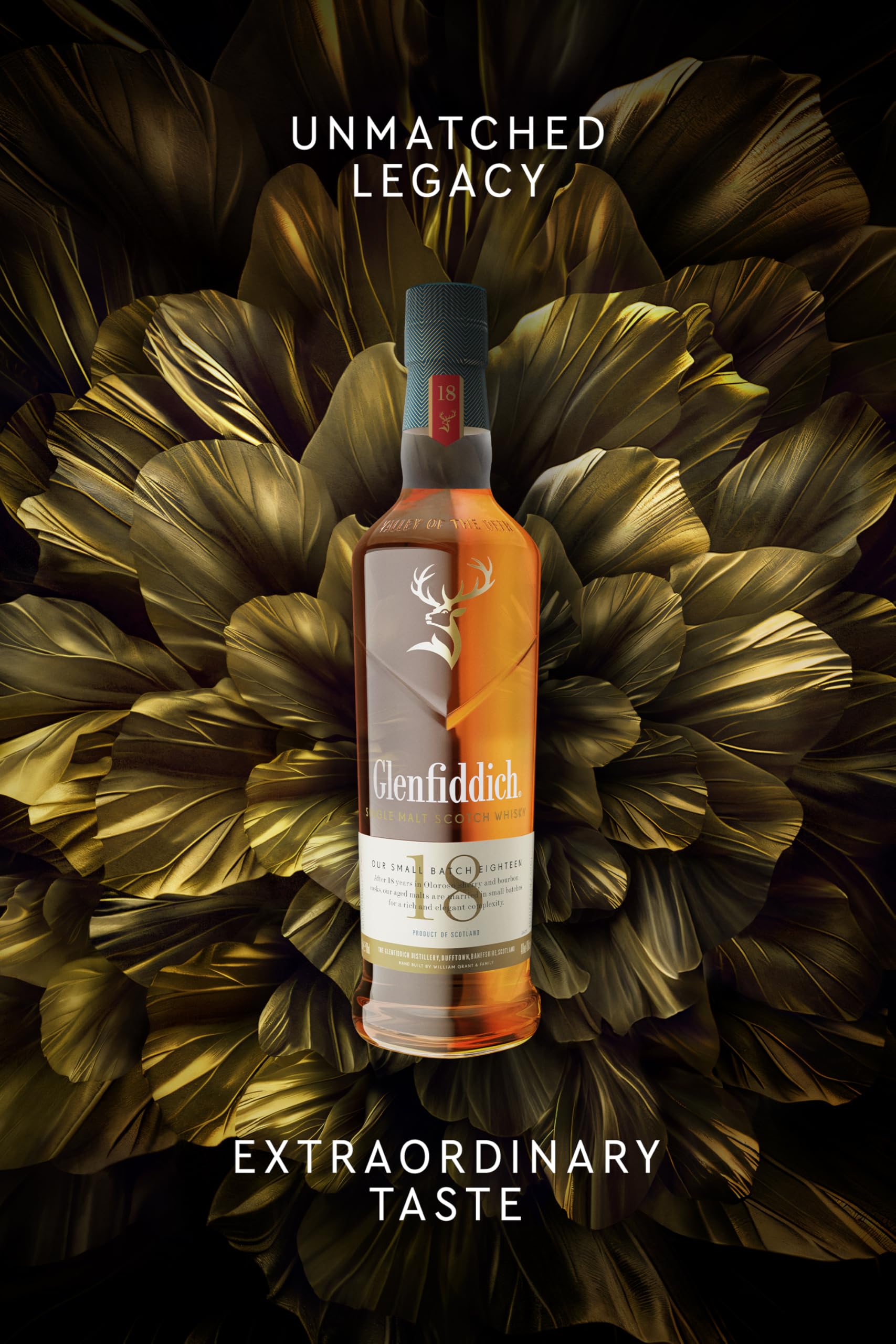Glenfiddich 18 Years Old Single Malt Scotch Whisky, 700 ml