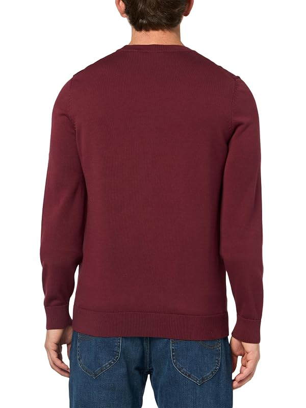HUGO, Small Woven Label Cotton Sweater, Cranberry Port, XL by HUGO - Image 2