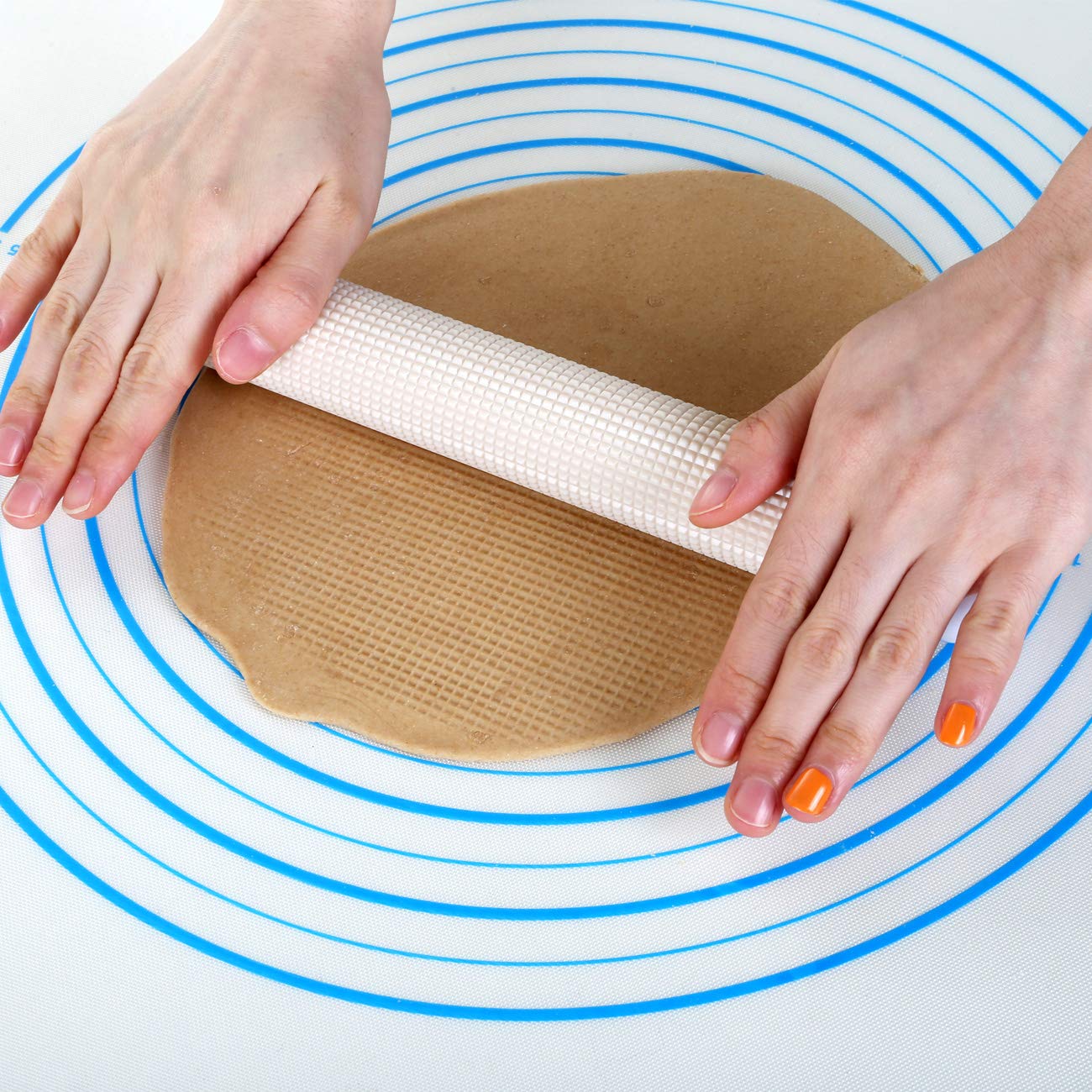 Gwhole Bakmat van siliconen, anti-aanbaklaag, 70 x 50 cm, blauw