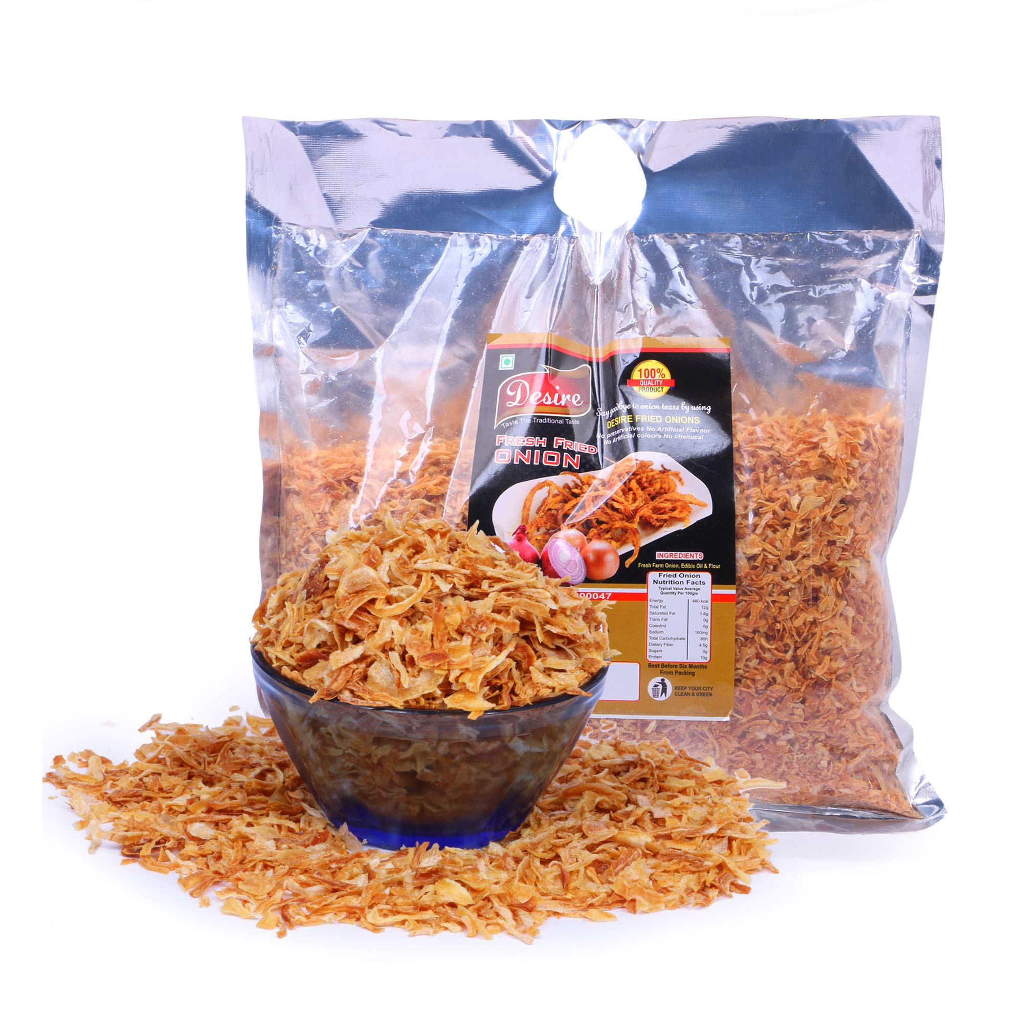 Desire Golden Fried Onion 1 Kg | Flakes |Birista | Fried Pyaz Used For Biryani, Gravies, Indian Curries - Golden Fried Onion (B07CVF1J2X) Amazon Price History, Amazon Price Tracker