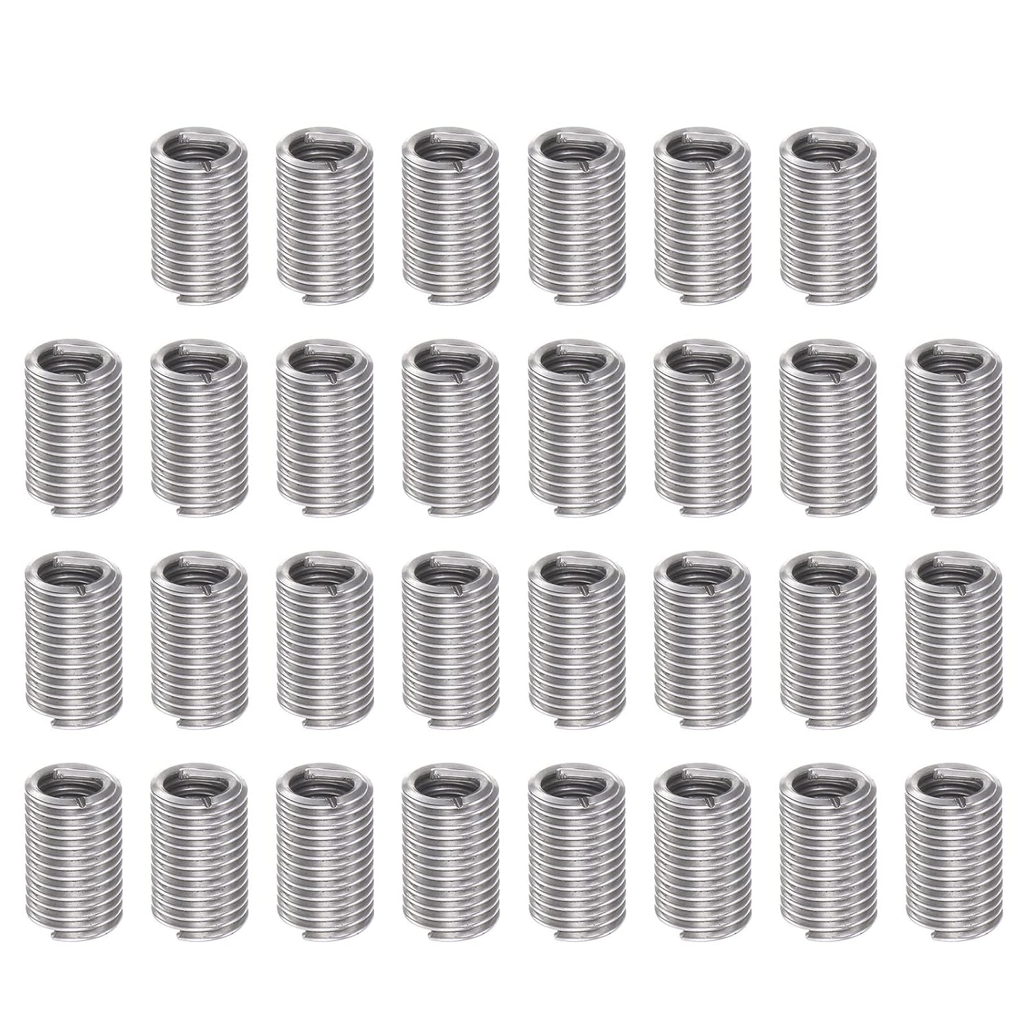 HARFINGTON 30pcs Wire Threaded Inserts 5/8-11 UNC 3D 47.7mm 304 Stainless Steel Helical Coiled Wire Thread Sleeve