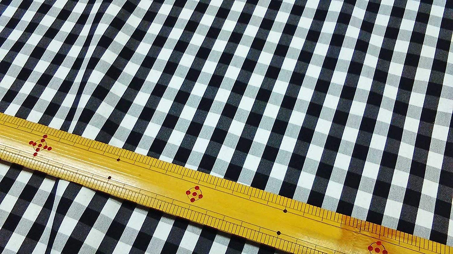 Amazon | 布人倶楽部 広幅先染めギンガムチェック 145cm幅 (黒・グレー