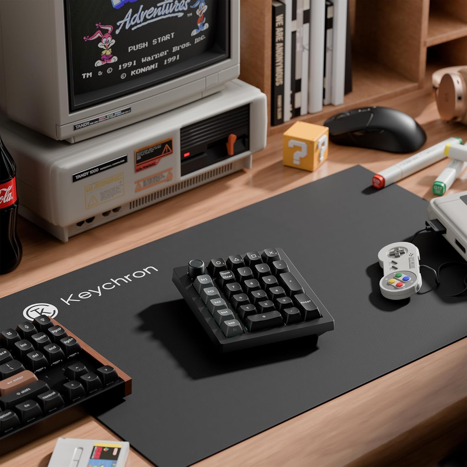 Keychron V0 Ultra 8K Polling Rate Wireless (2.4 GHz & Bluetooth) ZMK Custom Number Pad with Hot-swappable Red Switches 360-Hr Battery OSA PBT Keycaps RGB Backllit for Mac Windows Linux