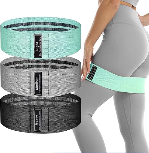 Bandas de resistencia para entrenamiento, bandas de entrenamiento de tela, bandas de bucle de resistencia, bandas gruesas antideslizantes para