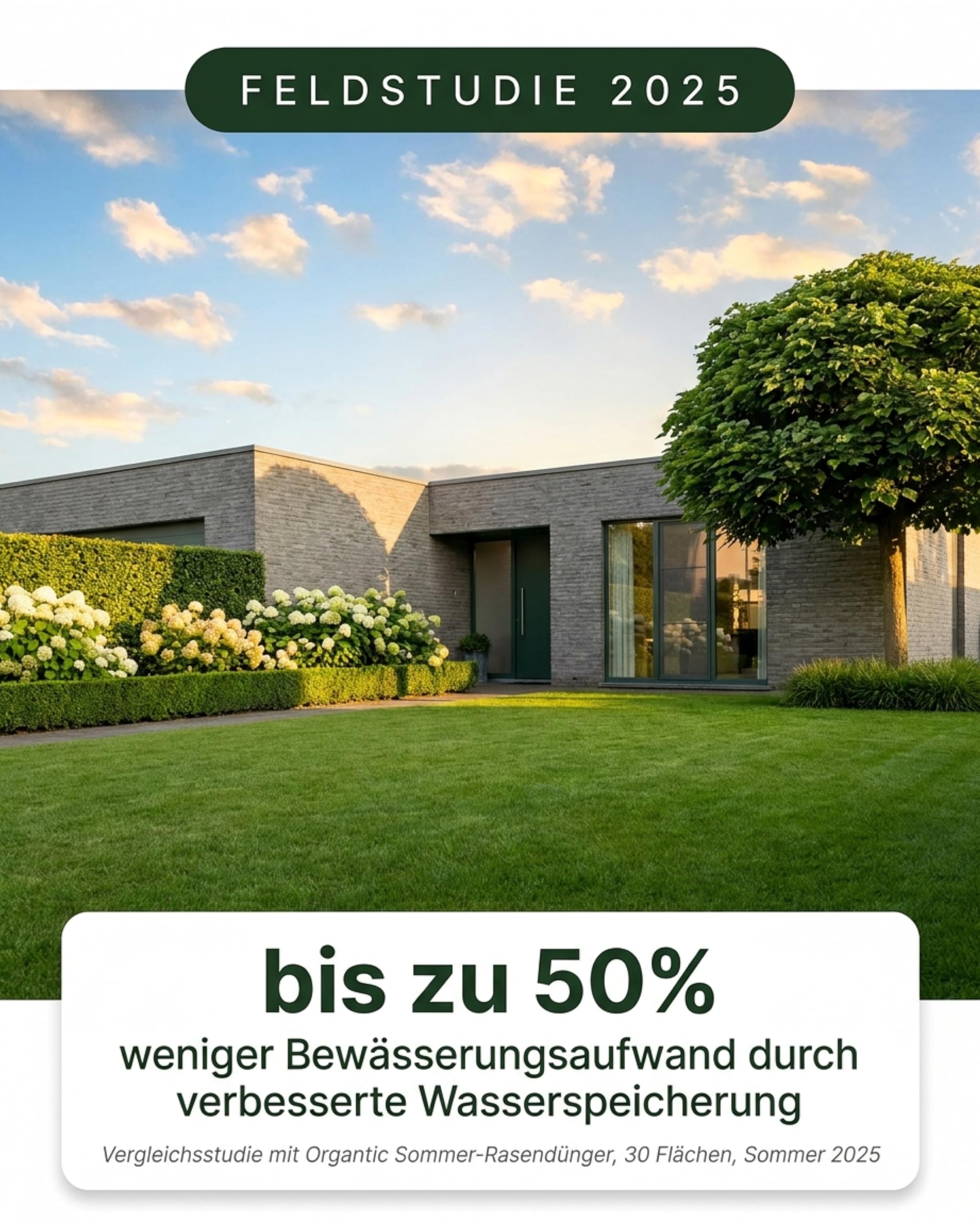 Organtic Sommerrasendünger 20kg, Dünger für sattgrünen Rasen, bekämpft Moos, für Streuwagen