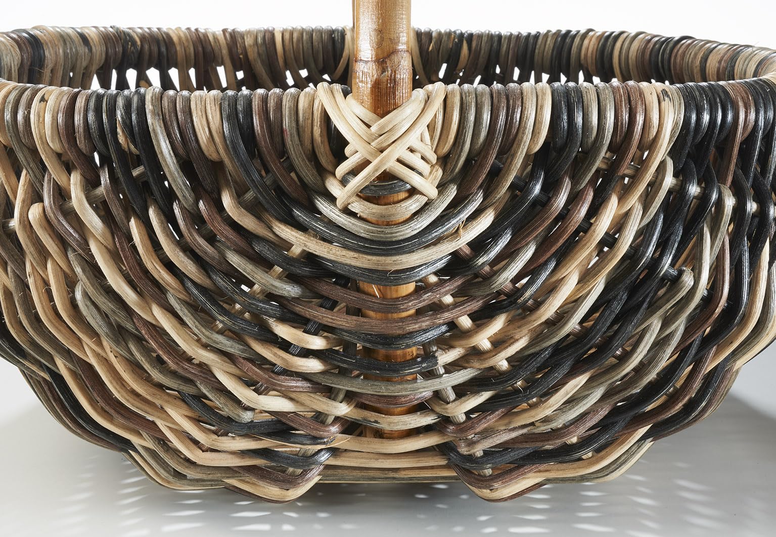 Kobolo Einkaufskorb Korb Rattankorb geflochten - Rattan - multicolor dunkelbraun