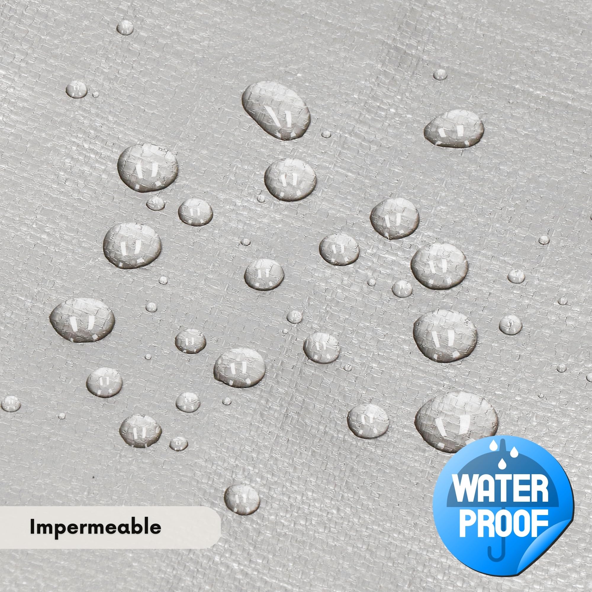 SPRINGOS Lona impermeable con ojales, 4 x 7 m, resistente al desgarro, lona protectora para leña de chimenea, muebles de jardín, cubierta de barco, PE 210 g/m2