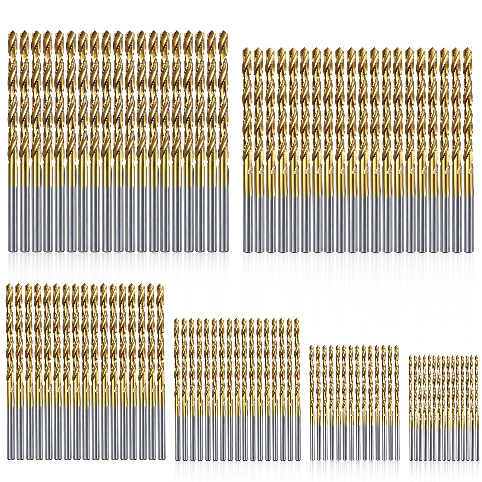 COMOWARE 120 Pcs Metric Drill Bit Set -Titanium Small Drill Bit Set, HSS, Micro Drill Bit for Wood, Plastic, Steel, (1 mm to 3.5 mm)