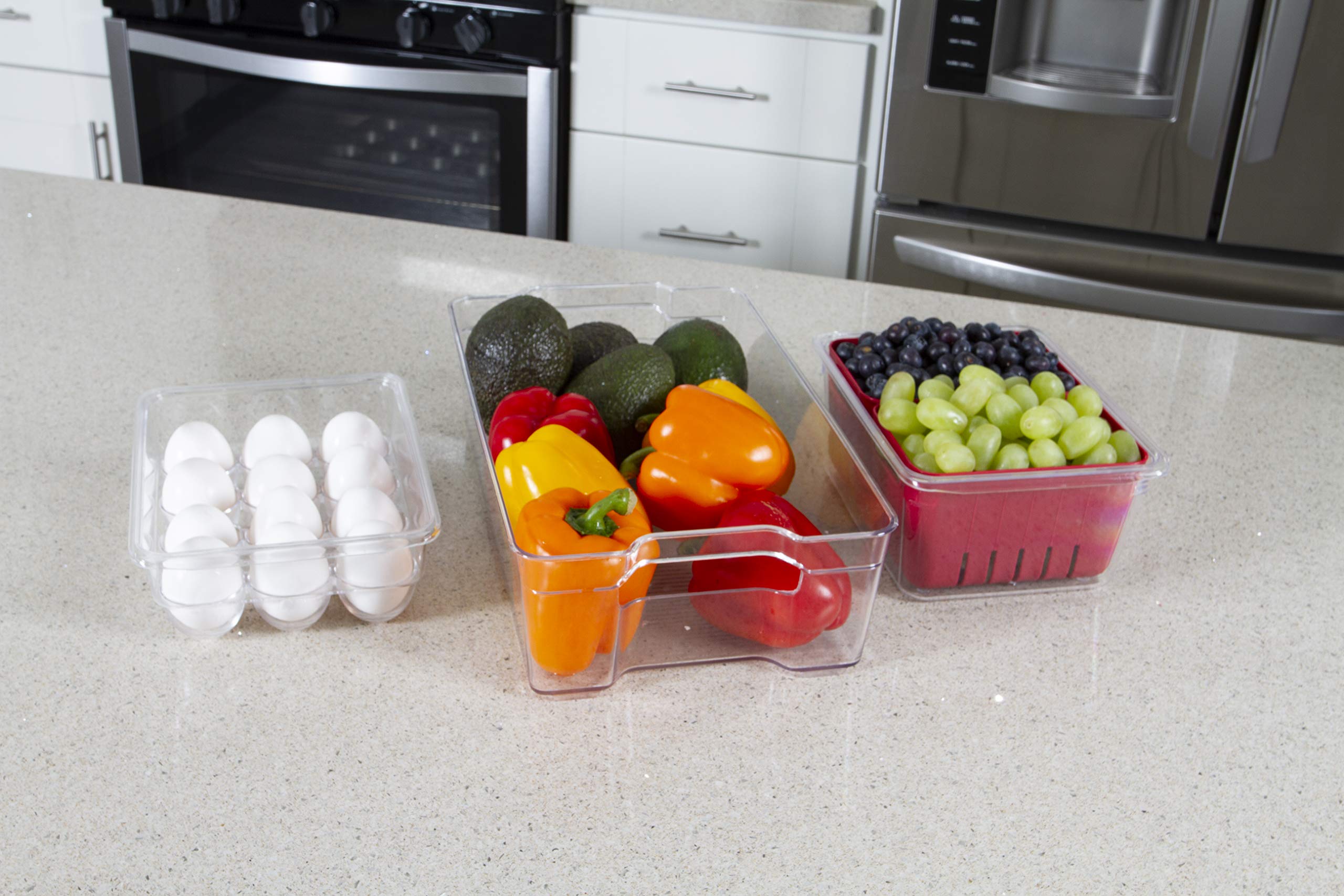 Amazon.com: Kitchen Spaces Deluxe Egg Tray, Holds 18 Eggs