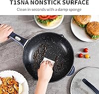 Vista 5 de 3-Quart Electric Hot Pot & wok Nonstick with Steamer Electric Skillet 1200W for Dorm, Home, Gifts (Includes Silicone Spatula) Multi-Cooker