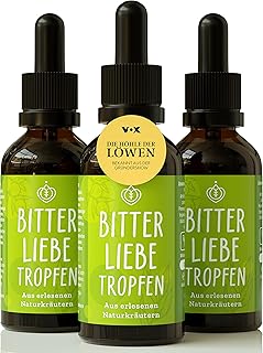 BitterLiebe® Bitterstoffe Tropfen 3er Set mit praktischem Pipettenverschluss I Bittertropfen aus Die Höhle der Löwen I Hil...