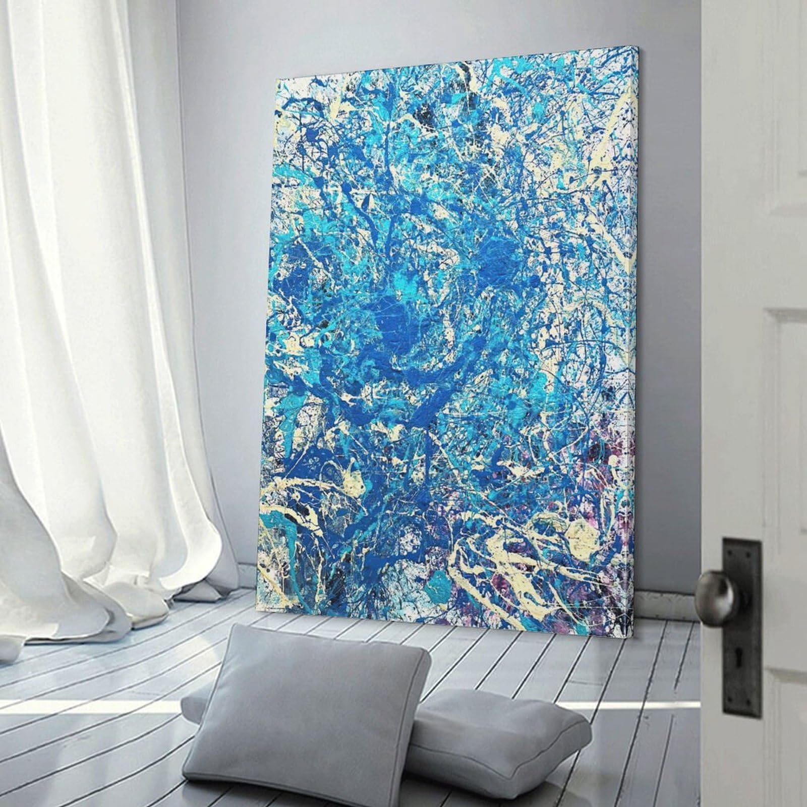 Amazon.co.jp: ジャクソンポロックブルークラシックウォールアート