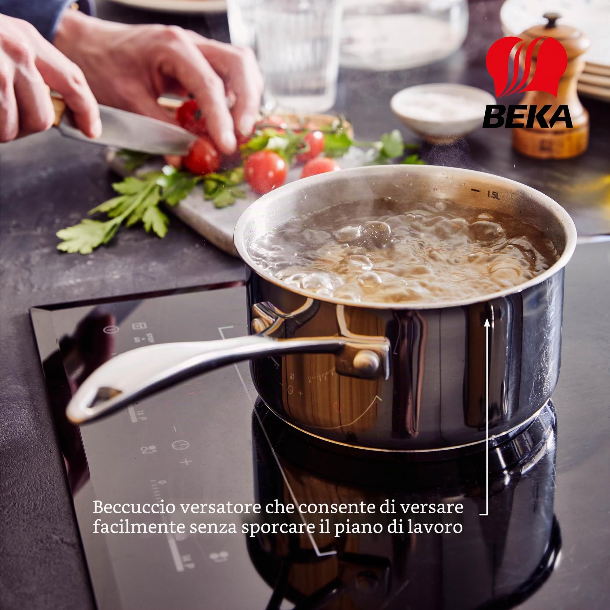 Beka Line 12066204 Chef Casseruola in Acciaio Inox 20 cm, Language_Tag:it_it, Metallico