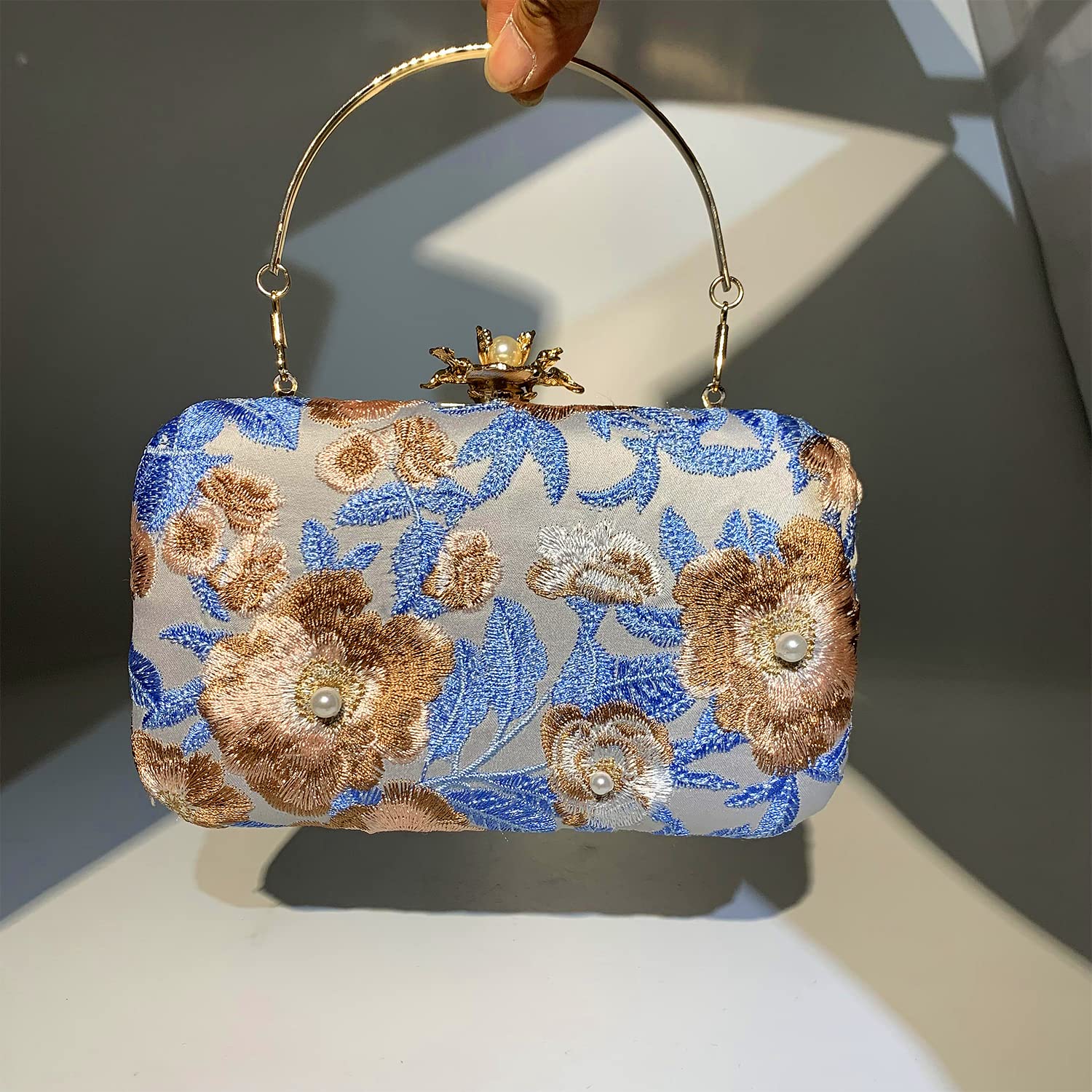 Bolsos de Mano con Cuentas Bordadas para Mujer, Bolsos de Noche, Monederos Vintage para Fiesta Formal, Boda