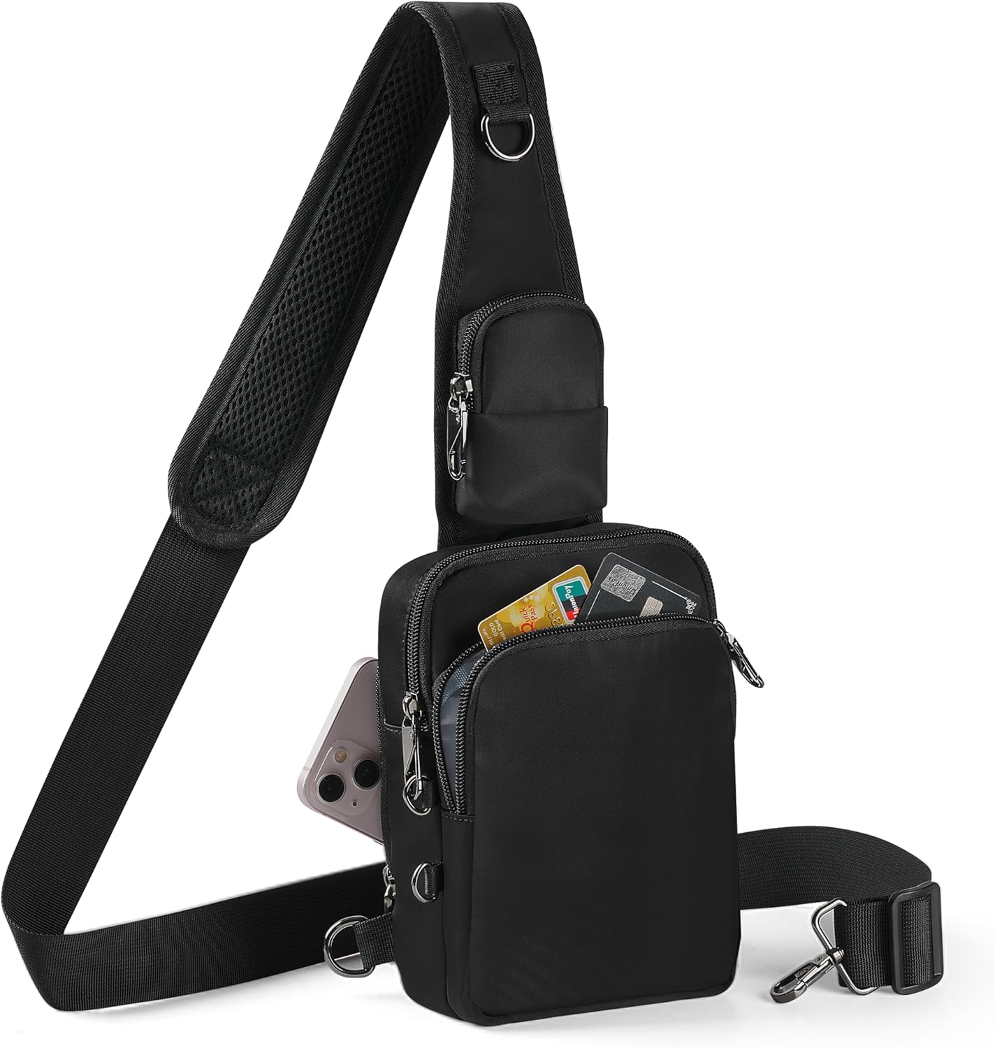 Crossbody Bag Anti Theft Sling Bag for Women Men RFID Blocking, Small Shoulder Chest Bags with Zipper Lock