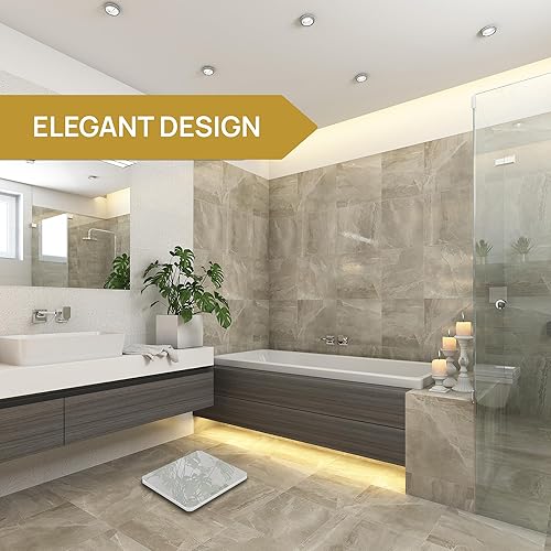 Miniatura 2 de Báscula de baño INEVIFIT, báscula digital de alta precisión, mide con precisión el peso de hasta 400 libras  181.43 Kg.