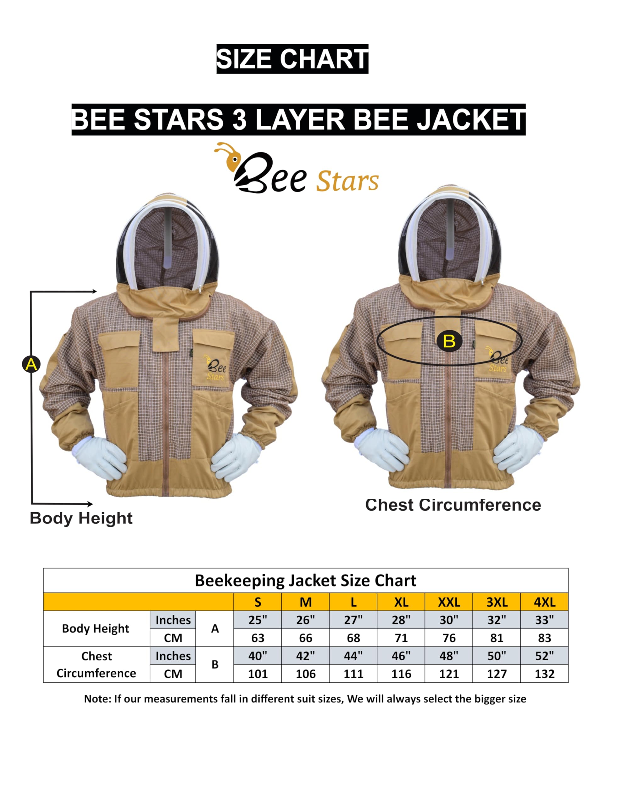 Chaqueta de abeja de 3 capas con velo de valla y un par de guantes ventilados a prueba de picaduras, chaqueta de apicultura para apicultores