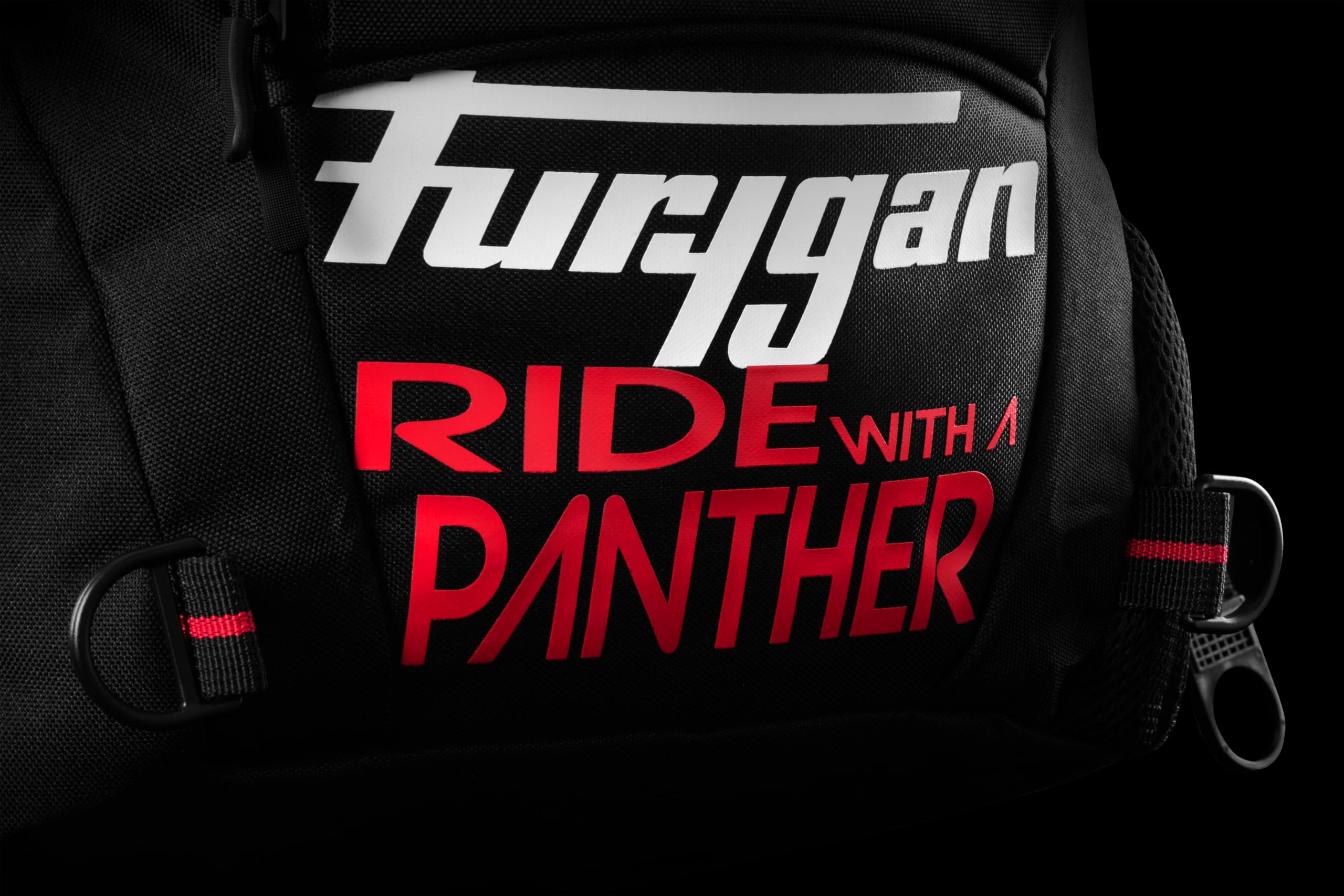 Furygan Thunder Evo 2-23L Plecak motocyklowy - Wodoodporny, kompatybilny z kamizelką powietrzną - Uchwyt na kask - Kieszeń na laptopa 15" - Regulowane paski na ramiona, czarno-czerwony, 23L