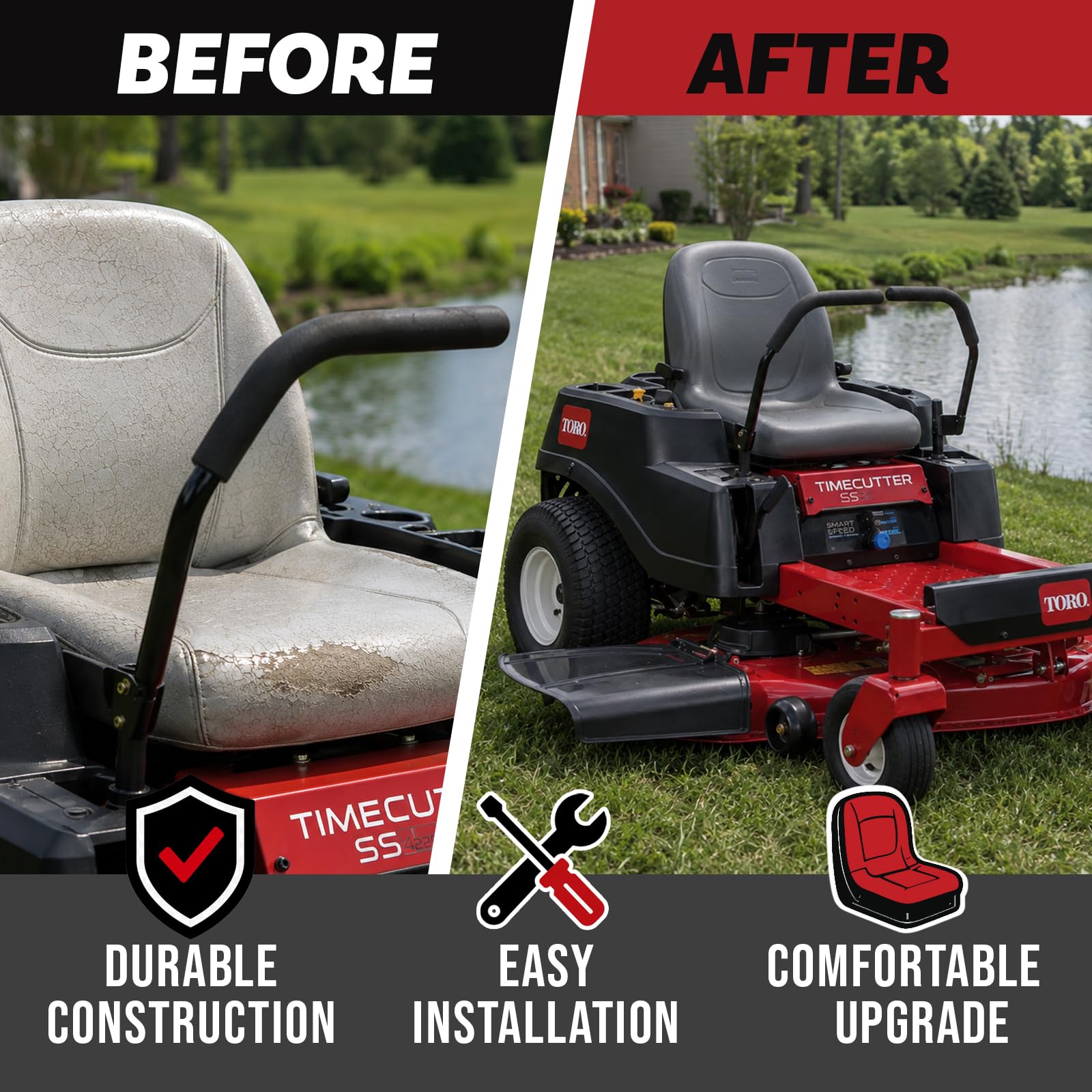 Amazon.com: The ROP Shop | HIGH Back SEAT for Toro Timecutter SS