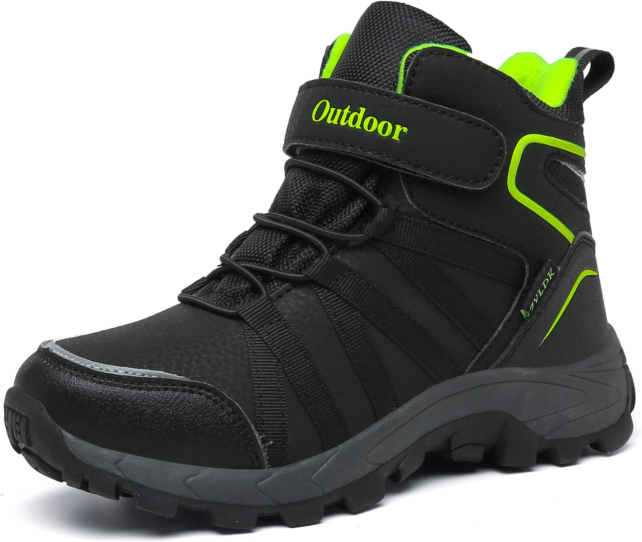 Winter Boots Children's Winter Shoes Hiking Shoes Snow Boots Boys Warm Lining Waterproof Cotton Shoes Girls Trekking Snow Boots with Velcro Fastening