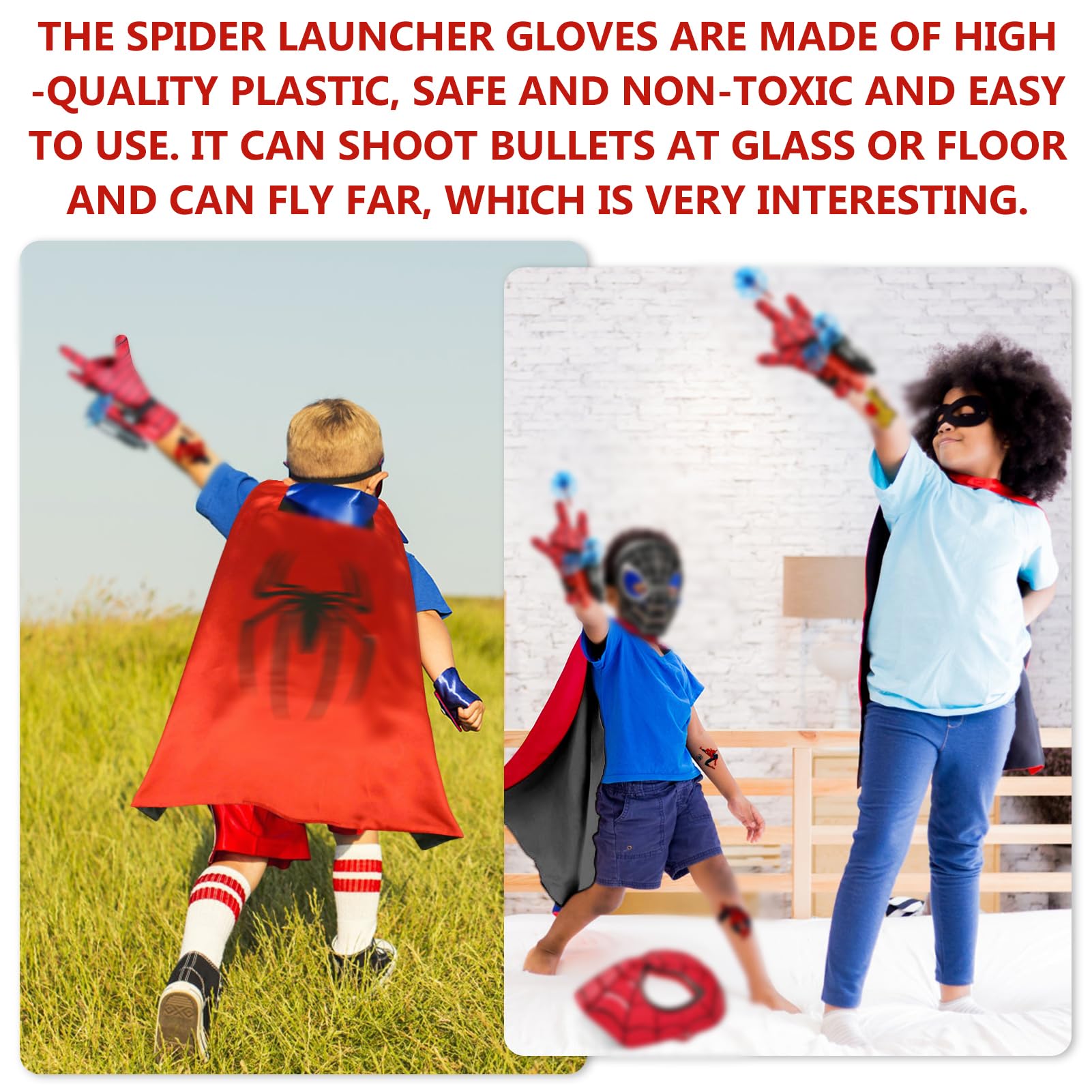 Set 18 Pièces Lanceur Spider-Man - Gants, Lanceur, Fléchettes Ventouses, Jeu De Rôle Enfant