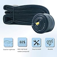 Vista 4 de BWSHLF Tubo de bicicleta de 26/27.5/29 pulgadas, válvula Schrader de 1.378 in, tubo interior de bicicleta de montaña (paquete de 4)