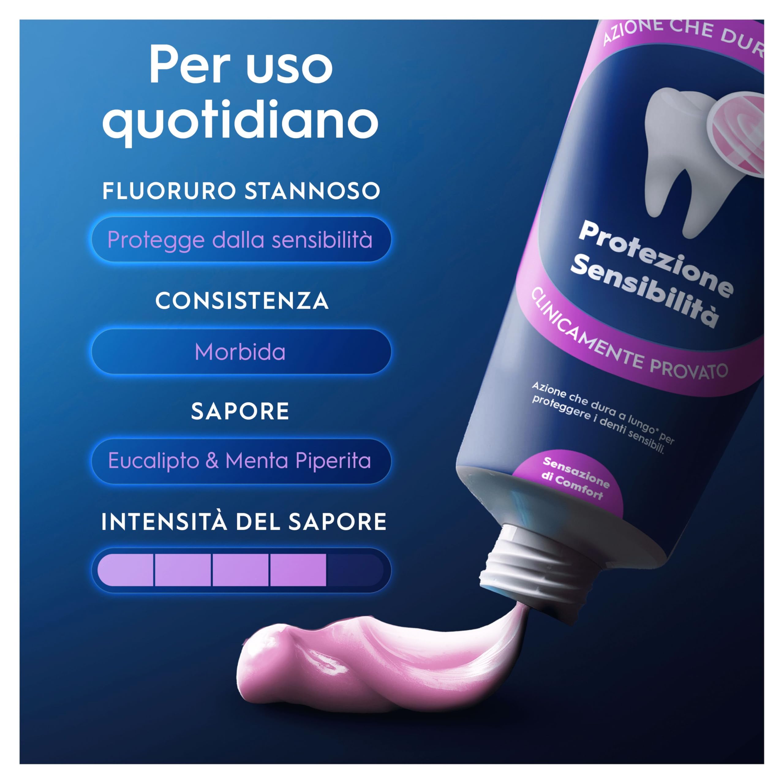 Oral-B Dentifricio Advanced Protezione Sensibilità Sapore Eucalipto & Menta Piperita per proteggere i denti sensibili 3x75ml, Advanced Sensitivity Protection, 225ml